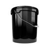 5 x Bucket with Lid, 16 Litres, Black, Food-Safe, Airtight and Stable, Empty Bucket with Handle and Closure Lid for Food, Chemistry, Wall, Paint, Washing Powder, Adhesives view 3