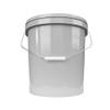 20 x buckets with lid, 16 litres, grey, food-safe, airtight and stable, empty bucket with handle and closure, lid for food, chemistry, wall, paint, washing powder, adhesives view 4
