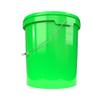 5 x buckets with lid, 16 litres, green, food-safe, airtight and stable, empty bucket with handle and closure, lid for food, chemistry, wall, paint, washing powder, adhesives view 3
