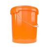 5 x Bucket with Lid, 16 Litres, Orange, Food-Safe, Airtight and Stable, Empty Bucket with Handle and Closure Lid for Food, Chemistry, Wall, Paint, Washing Powder, Adhesives view 3