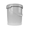 100 x buckets with lid, 16 litres, grey, food-safe, airtight and stable, empty bucket with handle and closure, lid for food, chemistry, wall, paint, washing powder, adhesives view 3
