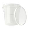 100 x Buckets with Lid, 16 Litres, Transparent, Food-Safe, Airtight and Stable, Empty Bucket with Handle and Closure Lid for Food, Chemistry, Wall, Paint, Washing Powder, Adhesives view 2