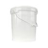 100 x Buckets with Lid, 16 Litres, Transparent, Food-Safe, Airtight and Stable, Empty Bucket with Handle and Closure Lid for Food, Chemistry, Wall, Paint, Washing Powder, Adhesives view 3