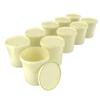 10 x buckets with lid, 16 litres, cream, food-safe, airtight and stable, empty bucket with handle and closure, lid for food, chemistry, wall, paint, washing powder, adhesives view 1