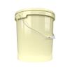 10 x buckets with lid, 16 litres, cream, food-safe, airtight and stable, empty bucket with handle and closure, lid for food, chemistry, wall, paint, washing powder, adhesives view 3