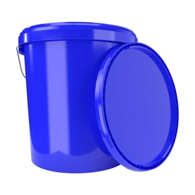 Bucket with Lid 16 Litres Blue Food Safe Airtight and Stable Empty Bucket with Handle and Closure Lid for Food Chemistry Wall Paint Washing Powder Adhesives Suitable