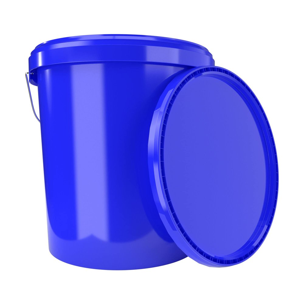 Bucket with Lid 16 Litres Blue Food Safe Airtight and Stable Empty Bucket with Handle and Closure Lid for Food Chemistry Wall Paint Washing Powder Adhesives Suitable