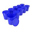 10 x Buckets with Lid, 16 Litres, Blue, Food-Safe, Airtight and Stable, Empty Bucket with Handle and Closure Lid for Food, Chemistry, Wall, Paint, Washing Powder, Adhesives