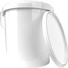 20 x buckets with lid, 16 litres, white, food-safe, airtight and stable, empty bucket with handle and closure, lid for food, chemistry, wall, paint, washing powder, adhesives view 2