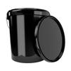100 x buckets with lid, 16 litres, black, food-safe, airtight and stable, empty bucket with handle and closure, lid for food, chemistry, wall, paint, washing powder, adhesives view 2