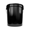 100 x buckets with lid, 16 litres, black, food-safe, airtight and stable, empty bucket with handle and closure, lid for food, chemistry, wall, paint, washing powder, adhesives view 4