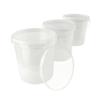 3 x buckets with lid, 16 litres, transparent, food-safe, airtight and stable, empty bucket with handle and closure, lid for food, chemistry, wall, paint, washing powder, adhesives view 1