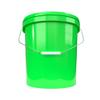 100 x buckets with lid, 16 litres, green, food-safe, airtight and stable, empty bucket with handle and closure, lid for food, chemistry, wall, paint, washing powder, adhesives view 4
