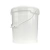 20 x Buckets with Lid, 16 Litres, Natural, Food-Safe, Airtight and Stable, Empty Bucket with Handle and Closure, Lid for Food, Chemistry, Wall, Paint, Washing Powder, view 3