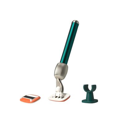 Fler The Razor Starter Set - Women's Razor with Interchangeable Heads, Razor with Support and 2 Replacement Blades, Unisex Razors, Razor with Aloe Vera, Vitamin E, Pine Green