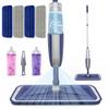 Spray Mops for Cleaning Floors - MEXERRIS Wood Floor Mop with 4 Washable Pads 2 Refillable Bottles - Wet Dry Mop Dust Mops for Hardwood Laminate Tiles Vinyl Floors Cleaning- Home Commercial Mop view 1