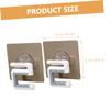 Alipis 4pcs Adhesive Mop Hooks for Household No Drilling Required Wall-Mounted Mop Hangers Strong Adhesive for Bathroom Hooks Storage view 2