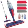 Microfibre Spray Mops for Cleaning Floors - BPAWA Flat Floor Mop with Spray Wet Dry Use for Hard Wood Laminate Wooden Tile Vinyl Flooring, Dust Mop with 2x 550ML Bottles and 4x Reusable Washable Pads view 1