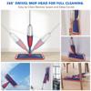 Microfibre Spray Mops for Cleaning Floors - BPAWA Flat Floor Mop with Spray Wet Dry Use for Hard Wood Laminate Wooden Tile Vinyl Flooring, Dust Mop with 2x 550ML Bottles and 4x Reusable Washable Pads view 4