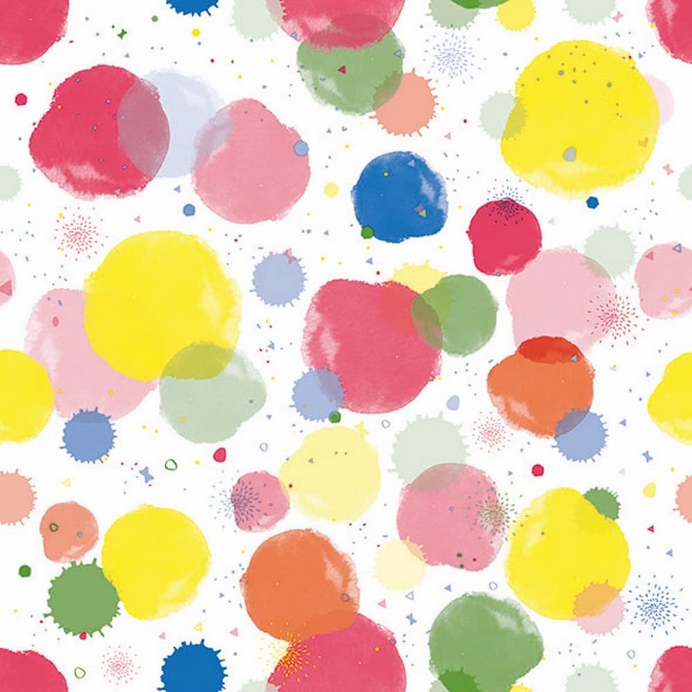 20 napkins, colourful splashes of colour, party, children's birthday, table decoration, decoupage, napkin technology, 33 x 33 cm