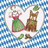 20 napkins, Bavarian costumes, Bavaria, Oktoberfest, table decoration, decoupage, napkin technology, 33 x 33 cm view 1