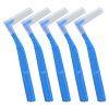 5 Pcs/Set L Interdental Brush, Flat Line Design Portable Interdental Brushes, Great Tension Toothbrush with Non Slip PP Handle for Effective Cleaning of The Mouth(Blue) view 1