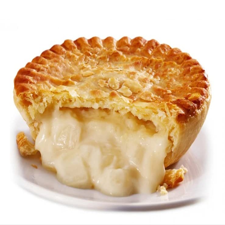 Box of 4 cheese and onion pies, Greenhalgh's Craft Bakery Famous Northern Pies, Vegetarian Cheese and onion Pies