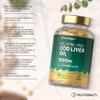 Cod Liver Oil Gelatine Free 1000mg | 120 Capsules | High Strength Supplement with Vitamin A, D and Omega 3 DHA/EPA | Suitable for Pescatarians | by Horbaach view 2