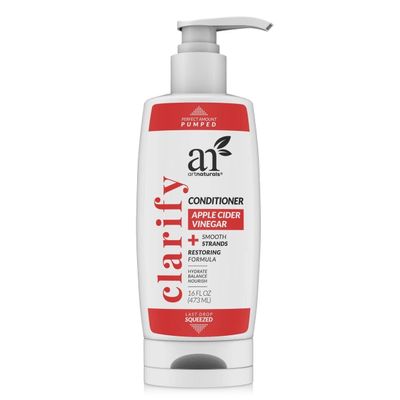 Artnaturals Apple Cider Vinegar Conditioner  (16 Fl Oz / 473ml)  Dual Bottle - Coconut Oil and Vitamin E for Split Ends, Shine and Stronger