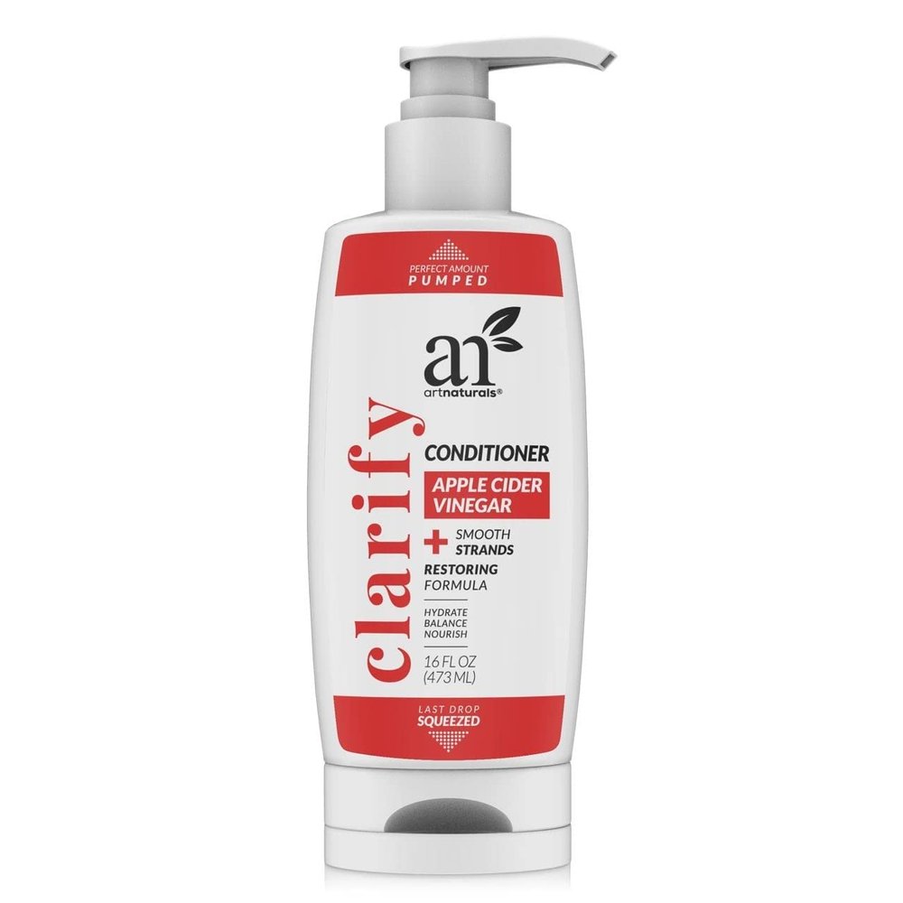 Artnaturals Apple Cider Vinegar Conditioner  (16 Fl Oz / 473ml)  Dual Bottle - Coconut Oil and Vitamin E for Split Ends, Shine and Stronger
