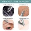 AUSOMTEK Beard Tweezers, White Hair Plucking Tool, Stainless Steel, Fine Hair Removal, Eyebrows Shaping, 5mm Flat Tip, Cyan PU Case 1Pack view 3