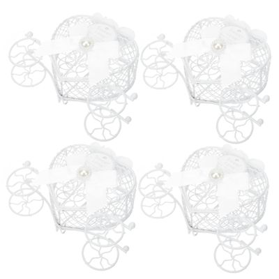 YARNOW 4pcs Iron Candy Box for Wedding Candy Box Creative Embossed for Wedding Sweets and Confectionery As Favour