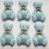 12x Teddy Bears Fondant Edible Cupcake Cake Toppers, Baby Birthday Shower in Blue view 1