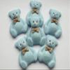 12x Teddy Bears Fondant Edible Cupcake Cake Toppers, Baby Birthday Shower in Blue view 2