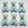 12x Teddy Bears Fondant Edible Cupcake Cake Toppers, Baby Birthday Shower in Blue view 3