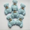 12x Teddy Bears Fondant Edible Cupcake Cake Toppers, Baby Birthday Shower in Blue view 4