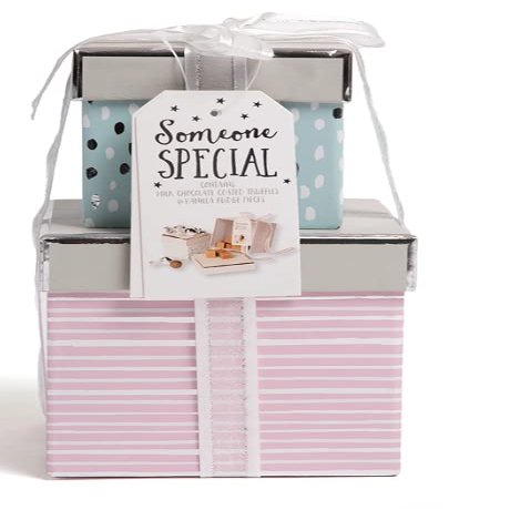 2 Gift Boxes With Truffles & Fudge Delicious Special For Easter Tasty And Twisty Treat Gift Hamper,Christmas,Birthday,Easter Gift Sold By Kidzbuzz
