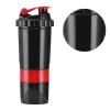 AMONIDA Protein Shaker Bottle, Portable Leak-Proof Flip Top Lid Protein Mixer Bottle with Three Separate Layers Shaker Bottle Gym Shaker Bottle for Fitness view 4