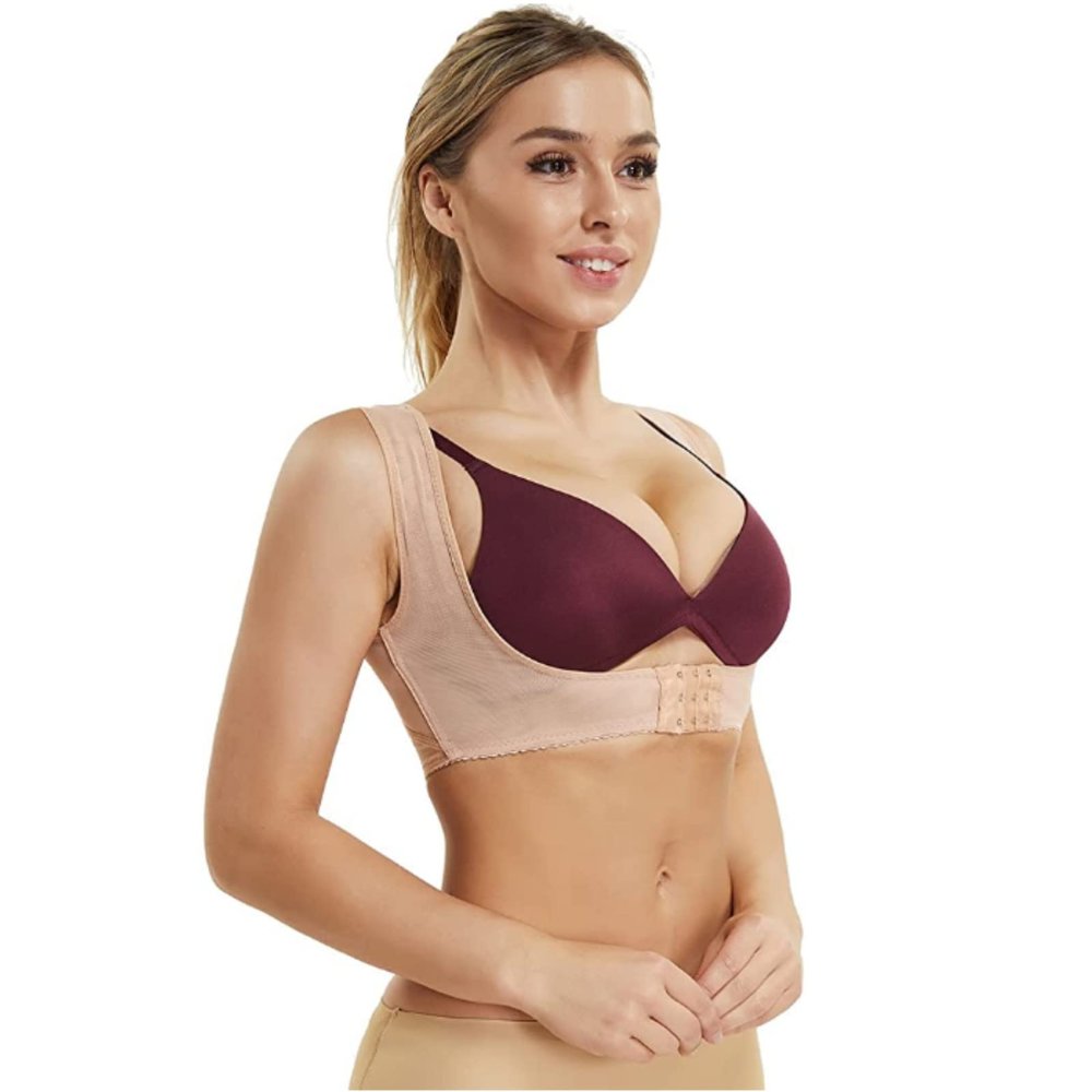 FOOJO Correction Belt, Chest Support Humpback Correction Belt Adult Unisex Breathable Posture Corrector Brace Adjustable Back Straightener(L.)