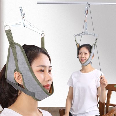 FOOJO Neck Cervical Traction Set, Adjustable Neck Stretcher Traction for Pain Relief - Neck Spinal Decompression Physical Therapy Device,Grey