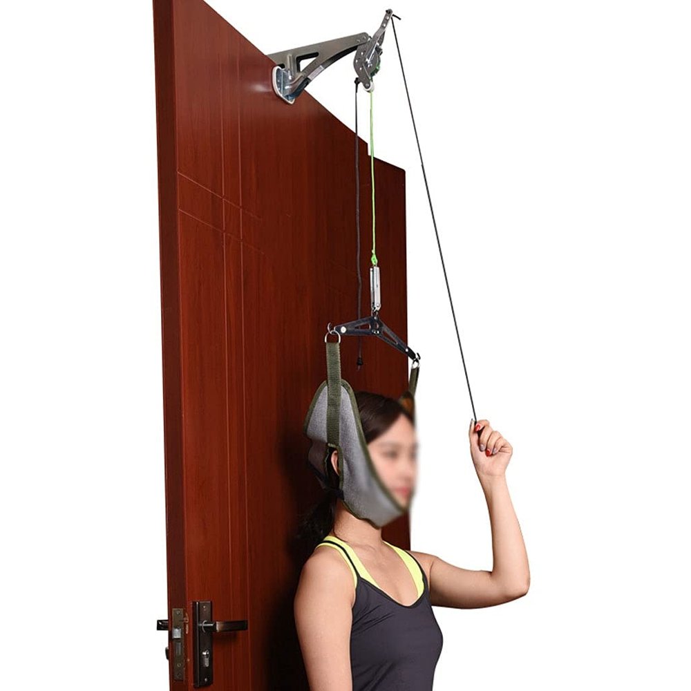 FOOJO Over The Door Posture Corrector Cervical Stretcher Posture Corrector, Door Suspension Cervical Traction, Household Medical Cervical Vertebrae Tensile Instrument Cervical Neck Traction Device