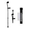 1 Pair Forearm Folding Carbon Fiber Crutches, Crutches for Adults with Non Slip Tips, Aluminum Adjustable Spring Shock-Absorbing Crutches, for Elderly, Disabled and Physically Impaired view 1
