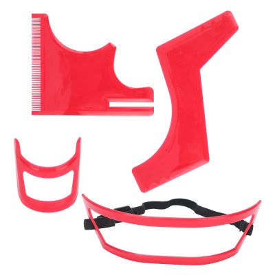 Beard Shaping Tool, Facial Hair Shape Line Up for Trimming Hairline Perfect Barber Trimmer Line Goatee Lineup for Styling Black Mustache Gift