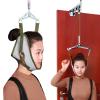 FOOJO Neck Traction Devices Cervical Stretcher for Pain Relief, Spinal Decompression Devices Over The Door Cervical Traction Physical Therapy Kit,Grey view 1