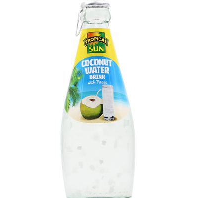 3 x Tropical Sun Coconut Water with Pieces 6x300ml