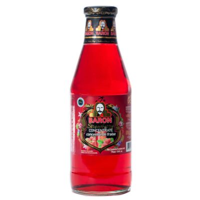 Baron Strawberry Syrup  12 x 794ml Bottles | Premium Caribbean Fruit Syrup for Drinks, Desserts & Cocktails | Rich, Sweet Strawberry Flavour