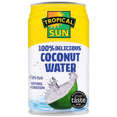 2 x Tropical Sun 100% Delicious Coconut Water 12 x 330ml