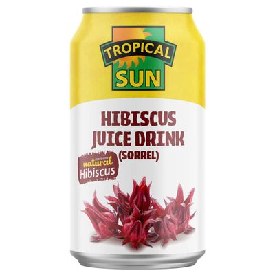 2 x Tropical Sun Hibiscus (Sorrel) Juice Drink 12 x 330ml
