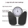 Analog scales for body weight/Thinner extra-large dial analog/batteries mechanical kg scale,With black anti-slip bath Mat,No battery or buttons Required.Bearing 0-160kg view 2