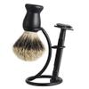 Peukerty 1 Piece 2 in 1 Men's Tool Holder Curved Brush Manual Knife Holder Beard Accessories view 4